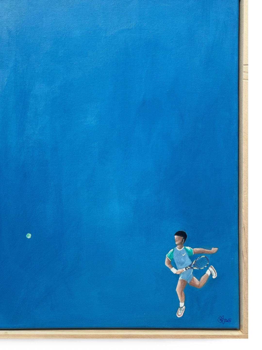 Carlos Alcaraz serving at the Australia Open close-up