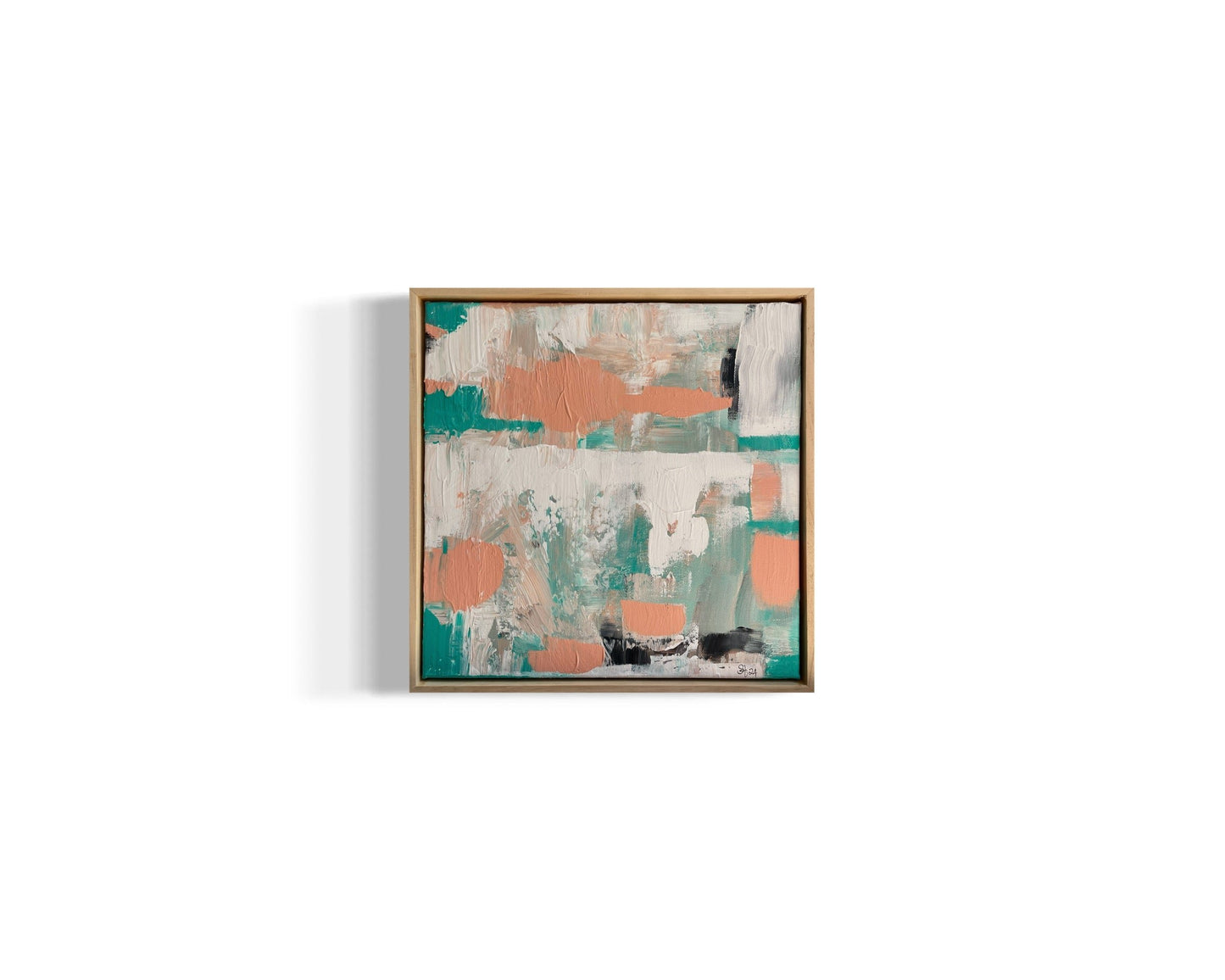 Pastel 1 from the pastel collection is an original hand painted pastel artwork on canvas, featuring soft, flowing colours in gentle pastel pink/orange, blues and whites. The abstract composition evokes a serene, dream-like atmosphere, with smooth gradients and subtle transitions that create a sense of calm, flowing on from the artwork A pastel dream.