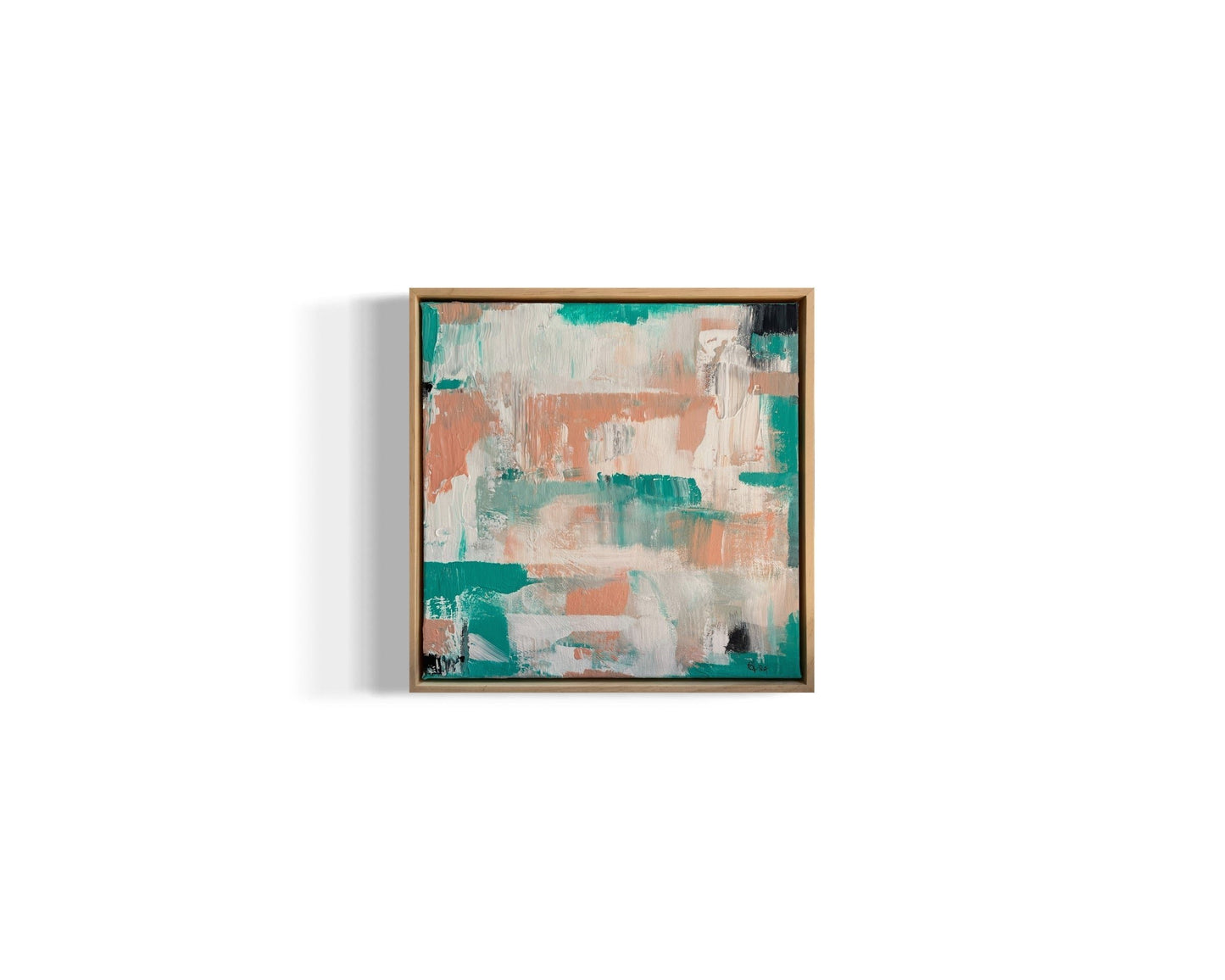 Pastel 2 from the pastel collection is an original hand painted pastel artwork on canvas, featuring soft, flowing colours in gentle pastel pink/orange, blue and white tones. The abstract composition evokes a serene, dream-like atmosphere, with smooth gradients and subtle transitions that create a sense of calm, flowing on from the artwork A pastel dream.