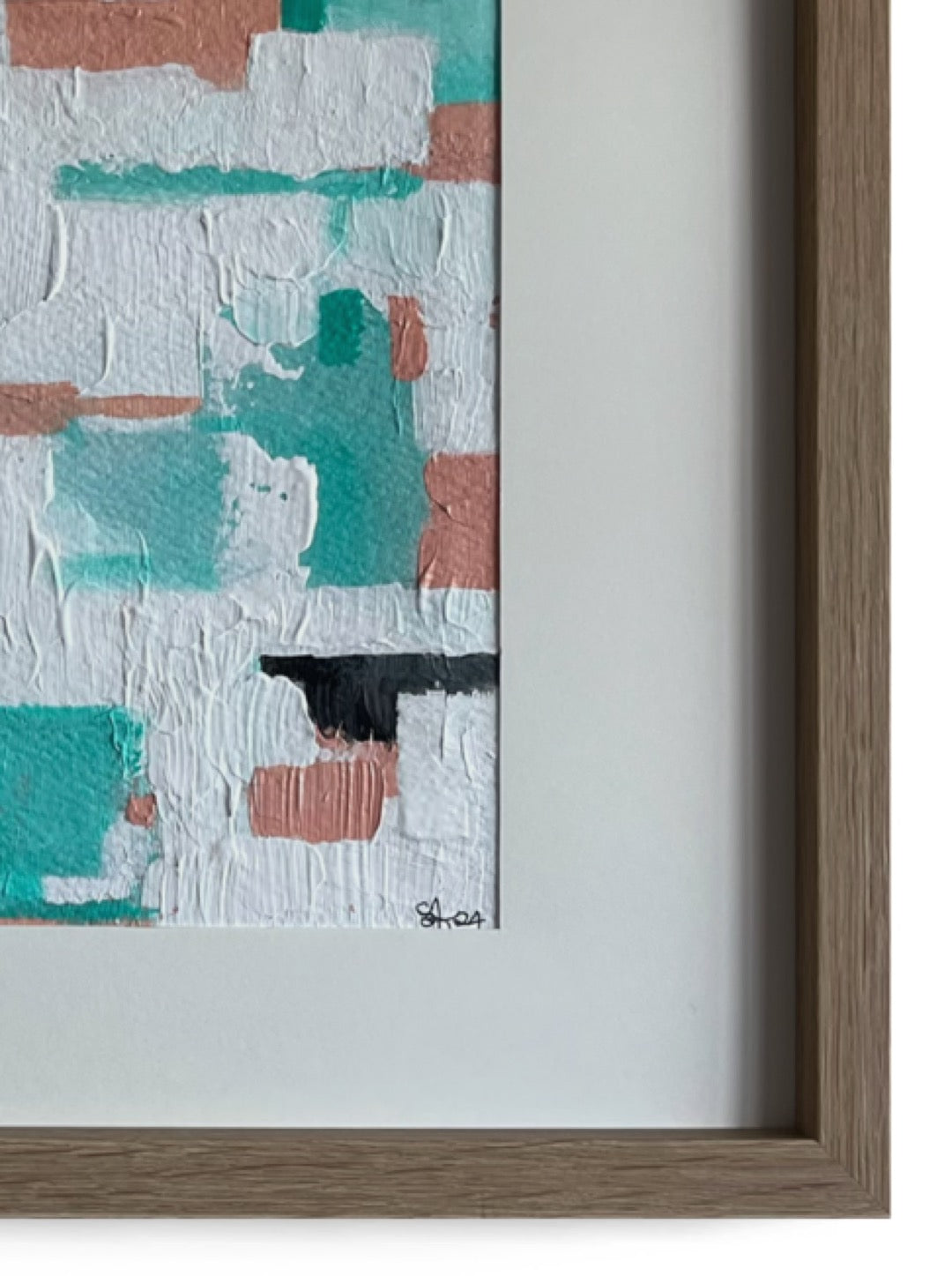 Pastel 4 from the pastel collection is an original hand painted pastel artwork on sketch paper, featuring soft, flowing colours in gentle pastel pink/orange, blue and white tones. The abstract composition evokes a serene, dream-like atmosphere, with smooth gradients and subtle transitions that create a sense of calm, flowing on from the artwork A pastel dream.