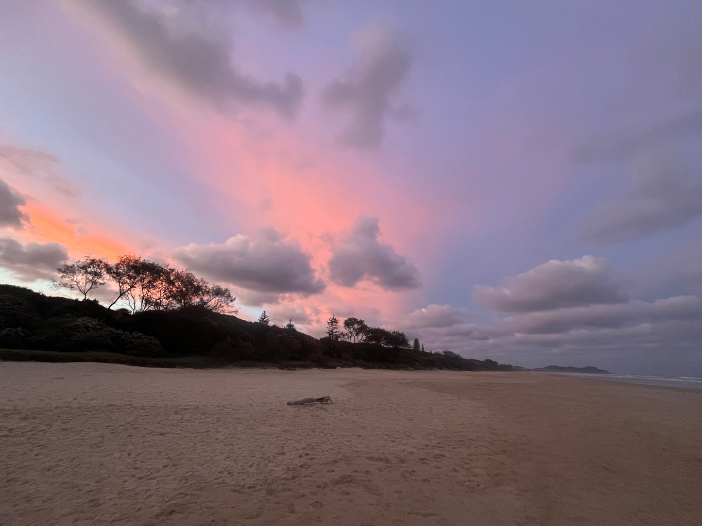 High quality print of a photograph capturing Tallow beach in Byron Bay, New South Wales. The vibrant scene evokes the beauty of the costal life and showcases the picturesque skyline against the mountain tops. Printed on premium material for a sophisticated finish.